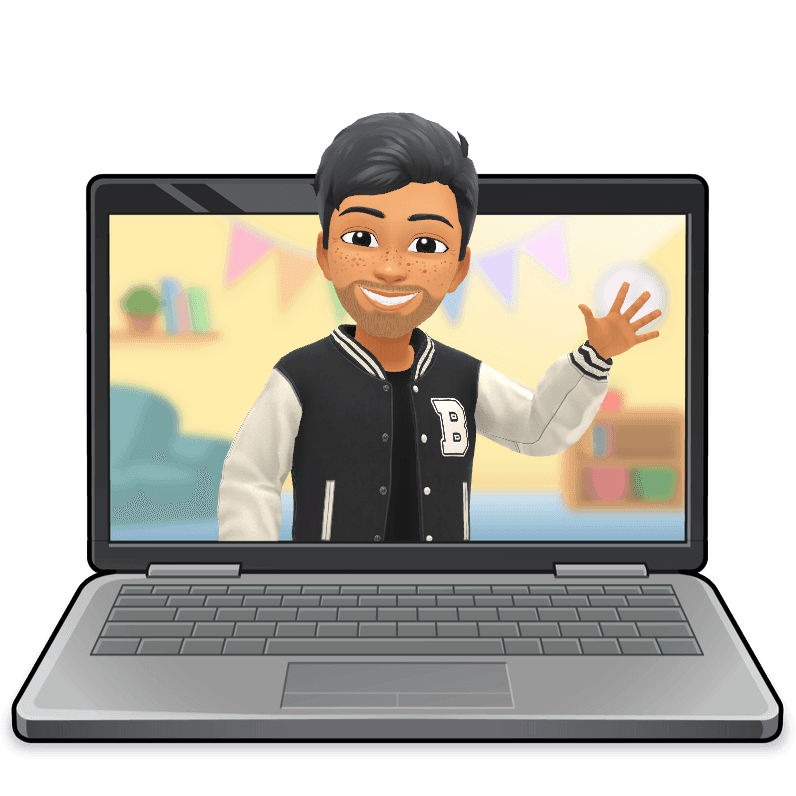 Person Peeking from behind the Laptop 